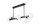 Deckenlampe Schwarz Wei&szlig; 82 cm lang Glas Metall