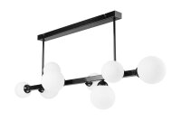 Deckenlampe Glas Metall Kugelschirme Schwarz Weiß...
