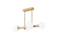 Deckenleuchte Gold Wei&szlig; 62 cm lang 4-flammig G9...
