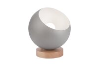 Petite lampe de table boule en argent E27 Ø17 cm...