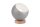Kleine Tischlampe Kugel in Silber E27 &Oslash;17 cm Metall Holz