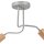 Deckenlampe Grau Metall Holz 2-flammig E27 B: 45 cm ANANI