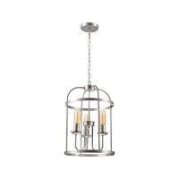 Pendelleuchte 3-flammig E27 &Oslash; 35,5 cm in Silber Rustikal Metall