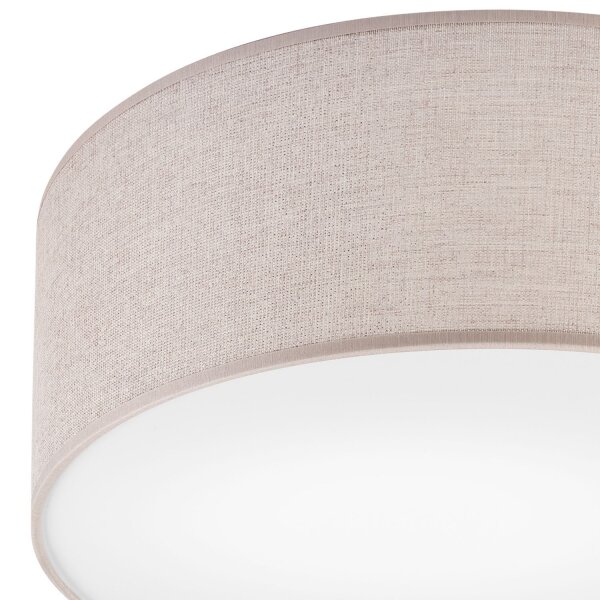 Deckenlampe rund Stoff blendarm E27 Ø 35 cm flach WALTER