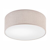 Deckenlampe rund Stoff blendarm E27 Ø 35 cm flach...