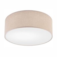 Deckenlampe Stoff in Gold rund &Oslash; 35 cm E27 blendarm Modern