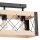 Deckenlampe Holz Metall Rustikal 3-flammig E27 Schwarz Natur