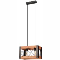 Hängelampe Holz Metall Rustikal B: 33 cm...