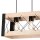 Hängeleuchte Holz Metall 4x E27 B: 63 cm Schwarz Natur Rustikal