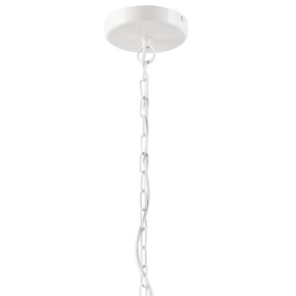 Lustre Rustique Blanc Métal Ø 45 cm 5-flamme E27