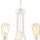 Lustre Rustique Blanc Métal Ø 45 cm 5-flamme E27