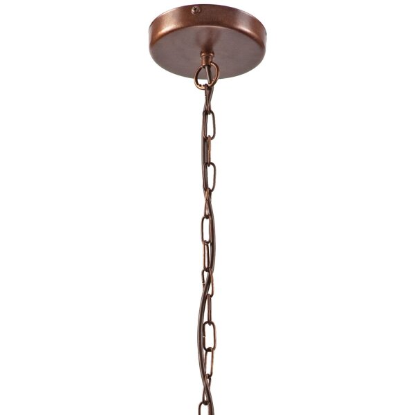 Kronleuchter Metall Rustikal Ø 42 cm 3-armig E27 Braun