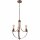 Kronleuchter Metall Rustikal Ø 42 cm 3-armig E27 Braun
