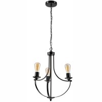 Kronleuchter Schwarz Metall Ø 42 cm 3-flammig E27...