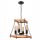 Pendelleuchte Rustikal B: 37 cm 4-flammig E27 Holz Metall