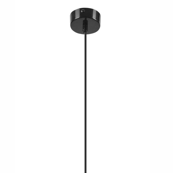 Hängelampe Metall Schwarz Gold Ø 20 cm E27 höhenverstellbar