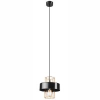 Lampe &agrave; suspendre m&eacute;tal noir or &Oslash; 20...