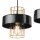 Pendelleuchte Schwarz Gold B: 40 cm Metall 2-flammig E27
