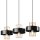 Lampe à suspendre noir or 3 flammes E27 L : 60 cm Métal