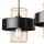 Lampe à suspendre noir or 3 flammes E27 L : 60 cm Métal