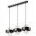 Suspension 3 flammes Moderne Noir Chrome E27 Métal