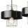 Suspension 3 flammes Moderne Noir Chrome E27 Métal