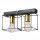 Deckenleuchte Metall 2-flammig E27 32 cm lang Schwarz Gold
