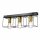 Deckenlampe Metall Schwarz Gold 3-flammig E27 50 cm lang