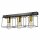 Deckenlampe Metall Schwarz Gold 3-flammig E27 50 cm lang