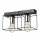 Deckenlampe Schwarz Chrom 2-flammig E27 Metall Modern