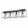 Deckenleuchte Schwarz Chrom Metall 61 cm lang 4-flammig E27
