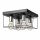 Deckenleuchte Metall Schwarz Chrom B: 30 cm eckig 4-flammig