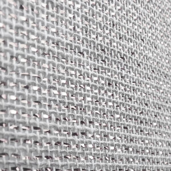 Hängelampe Stoff Metall in Silber E27 Ø 35 cm Landhaus