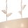 Lampe à suspendre tissu métal L : 89 cm en or 2 flammes E27