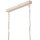 Lampe à suspendre tissu métal L : 89 cm en or 2 flammes E27