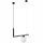 Lampe à suspendre verre métal L : 48 cm noir blanc Abat-jour sphérique