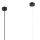 Lampe à suspendre verre métal L : 48 cm noir blanc Abat-jour sphérique