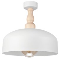 Plafonnier Blanc Métal Bois Ø 30 cm petit...