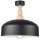 Deckenlampe Schwarz Metall Holz E27 Ø 30 cm Skandinavisch