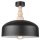 Deckenlampe Schwarz Metall Holz E27 Ø 30 cm Skandinavisch