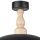 Deckenlampe Schwarz Metall Holz E27 Ø 30 cm Skandinavisch