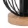 Tischlampe Schwarz E27 klein H: 16 cm Metall Holz Retro