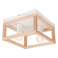 Plafonnier bois métal L : 30 cm carré...