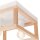Plafonnier bois métal L : 30 cm carré naturel blanc 2x E27