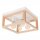 Deckenlampe Holz Metall 4-flammig E27 B: 30 cm eckig
