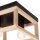 Deckenleuchte Schwarz Natur 2x E27 B: 30 cm eckig Holz Metall