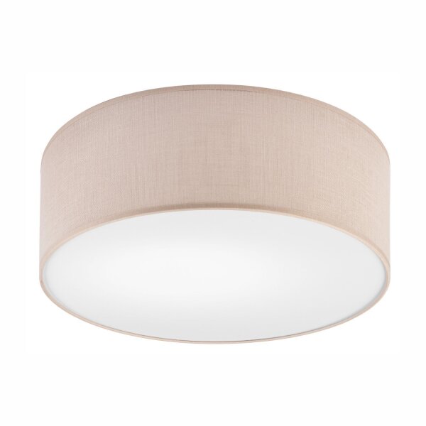 Deckenleuchte rund Ø 35 cm Stoff Modern Beige blendarm E27