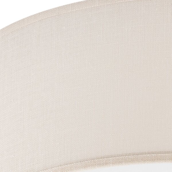 Deckenleuchte Stoff Ø 35 cm rund Creme blendarm flach für E27