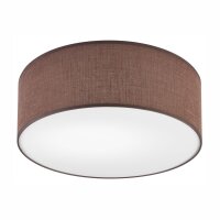 Deckenlampe rund &Oslash; 35 cm Modern Stoff blendarm...