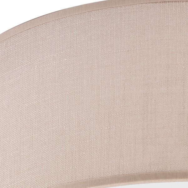 Deckenleuchte Stoff Ø 45 cm rund flach blendarm Beige 2x E27